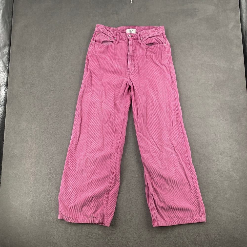 BDG High & Wide Pink Corduroy Pants Size 30 Wide Leg High Rise 8247